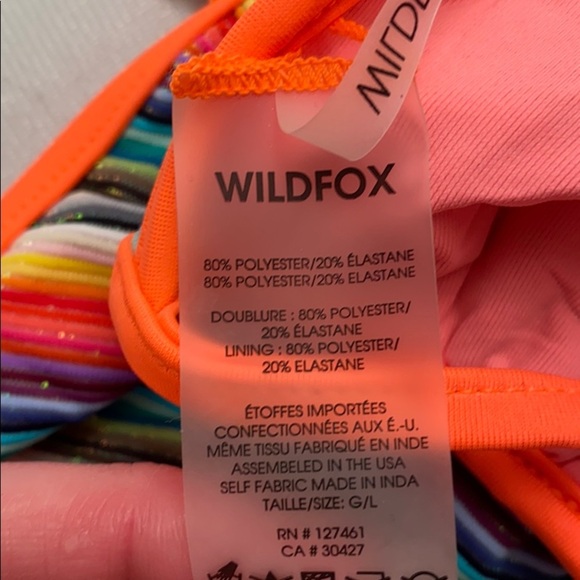 Wildfox Zooey multicolor rainbow triangle bikini top and matching string bikini - Picture 14 of 16